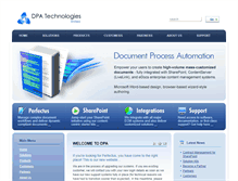 Tablet Screenshot of dpa-technologies.com